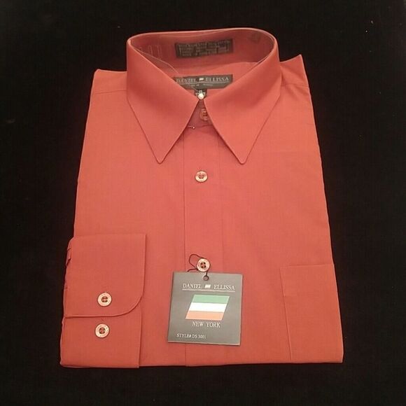 MEN'S BASIC FULL CUT DRESS SHIRT BY DANIEL ELLISSA - Picture 1 of 3